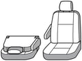 Picture of SeatSaver Custom Seat Cover - Polycotton - WaterProof - Taupe - w/Bucket Seat - w/Passenger Fold Flat Seat - w/Adjustable Headrest - w/Adjustable Armrest - w/Or w/o Seat Airbags - Crew Cab - Extended Cab