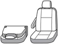 Picture of SeatSaver Custom Seat Cover - Polycotton - WaterProof - Taupe - w/Bucket Seat - w/Adjustable Headrest - w/Passenger Fold Flat Seat - Not Sport Seats - w/Or w/o Seat Airbag - Crew Cab - Extended Cab