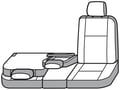 Picture of SeatSaver Custom Seat Cover - Polycotton - Charcoal - w/40/20/40 Bench Seat - Adjustable Headrest - w/Covered Fold Down Console - w/Pass. Fold Flat Seat - Crew Cab - Extended Cab