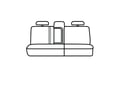 Picture of Carhartt SeatSaver Custom Second Row Seat Covers - Carhartt Gravel - Quad cab with 40/60-split bench seat with 2 adjustable headrests and center molded headrest with fold-down armrest/cupholder with lid with center shoulder belt