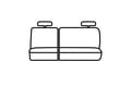 Picture of Carhartt Super Dux SeatSaver Custom Front Row Seat Covers - Old body style with 60/40-split bench seat with adjustable headrests with fold-down console (cover not included for console)