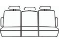 Picture of Precision Fit Seat Covers 2nd Row - With 40/20/40-split bench seat with 3 adjustable headrests with 1 armrest per seat with center console