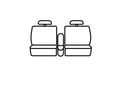 Picture of Carhartt Super Dux Precision Fit Front Row Seat Covers - Extended cab with 40/20/40-split bench seat with adjustable headrests with lumbar on plastic panel with center armrest without integrated seat belts without seat airbags
