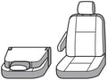 Picture of Precision Fit Seat Covers 1st Row - Double cab with bucket seats with adjustable headrests with manual controls with driver knob cutout with fold-flat passenger seat with seat airbags