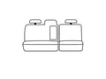 Picture of Precision Fit Seat Covers 2nd Row - Wagon with 40/60-split backrest with solid cushion with 3 adjustable headrests without center armrest