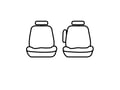 Picture of Precision Fit Custom Second Row Seat Covers - With captains bucket seats with adjustable headrests with 1 driver armrest with 2 passenger armrests