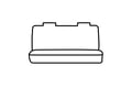 Picture of Precision Fit Custom Second Row Seat Covers - Sedan with solid bench seat with 2 molded headrests without center armrest