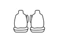 Picture of Precision Fit Custom Front Row Seat Covers - With captains bucket seats with molded headrests with manual controls with 1 armrest per seat without seat airbags