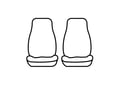 Picture of Covercraft Endura PrecisionFit Custom Front Row Seat Covers - Charcoal/Charcoal