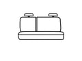 Picture of Precision Fit Custom Second Row Seat Covers - With 40/20/40-split bench seat with adjustable headrests with 2 armrest per seat