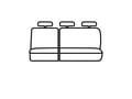 Picture of Precision Fit Custom Second Row Seat Covers - With 60/40-split bench seat with 3 adjustable headrests with electric controls without center armrest