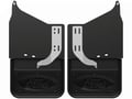 Picture of Truck Hardware Gatorback Black Anodized Ford Oval Mud Flaps - Front