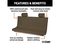 Picture of Curt Seat Defender Removable Waterproof Seat Cover - Brown - Bench Seat