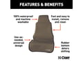 Picture of Curt Seat Defender Removable Waterproof Seat Cover - Brown - Bucket Seat