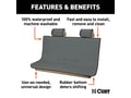 Picture of Curt Seat Defender Removable Waterproof Seat Cover - Grey - Bench Seat