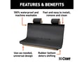 Picture of Curt Seat Defender Removable Waterproof Seat Cover - Black - Bench Seat