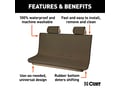 Picture of Curt Seat Defender Removable Waterproof Seat Cover - Brown - Bench Seat