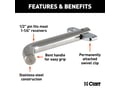 Picture of Curt Stainless Steel Swivel Trailer Hitch Pin, 1/2