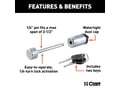 Picture of Curt Chrome Trailer Tongue Coupler Lock - 1/4
