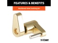 Picture of Curt Brass-Plated Steel Trailer Tongue Coupler Lock - 1/4