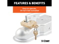 Picture of Curt Brass Trailer Tongue Coupler Lock - 1/4