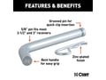 Picture of Curt Heavy-Duty Trailer Hitch Pin & Clip with Grooved Head, 5/8
