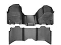 Picture of WeatherTech Front & Rear FloorLiners - Over The Hump - Black 