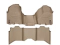 Picture of WeatherTech Front & Rear FloorLiners - Over The Hump - Tan 