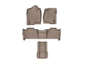 Picture of WeatherTech Front, Rear & 3rd Row FloorLiners w/ Center Aisle - Tan