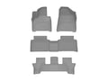 Picture of WeatherTech FloorLiners HP - Complete Set (1st, 2nd, & 3rd Row) - Grey