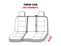 Picture of SeatSaver Custom Seat Cover - Polycotton - Gray/Silver - w/2nd Row 60/40 Bench Seat - w/Adjustable Headrests - w/out Fold Down Armrest - Crew Cab