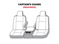 Picture of SeatSaver Custom Seat Cover - Polycotton - Gray/Silver - w/High Back Bucket Contoured Shaped Head And Shoulder Seat - w/Non-Adjustable Headrest - w/Armrest - Crew Cab - Extended Cab - Regular Cab