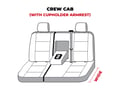 Picture of SeatSaver Custom Seat Cover - Polycotton - WaterProof - Taupe - w/60/40 Split Benchw/Adjustable Headrest - Console w/Cupholder - Crew Cab