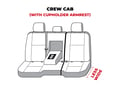 Picture of SeatSaver Custom Seat Cover - Polycotton - Gray/Silver - w/60/40 Bench Seat - w/3 Adjustable Headrests - w/Fold Down Armrest - Crew Cab