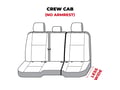 Picture of SeatSaver Custom Seat Cover - Polycotton - Gray/Silver - w/60/40 Bench Seat - w/3 Adjustable Headrests - w/o Fold Down Armrest - 2 Large And 1 Small - Crew Cab