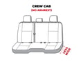 Picture of SeatSaver Custom Seat Cover - Polycotton - Beige/Tan - w/2nd Row Bench Seat - w/3 Adjustable Headrest - w/Center Shoulder Belt w/o Armrest - Crew Cab