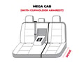 Picture of SeatSaver Custom Seat Cover - Polycotton - Beige/Tan - w/60/40 Bench Seat - w/Adjustable Headrest - w/Fold Down Cupholder - Extended Crew Cab