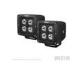 Picture of Westin HyperQ B-Force LED Auxiliary Light - Pair - 3.2 x 3 in. 5W Cree Flood Beam - w/Black Faceplate