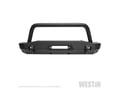 Picture of Westin WJ2 Stubby Front Bumper - w/Bull Bar - Steel - Textured Black - Incl. Mounting Bracket - Hardware And Install Sheet