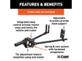 Picture of Curt TruTrack Light-Duty Weight Distribution Hitch with Sway Control, Up to 8K, 2