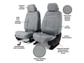 Picture of SeatSaver Custom Seat Cover - Polycotton - WaterProof - Gray - w/60/40 Split Bottom Seat - w/3 Adjustable Headrests - Center Shoulder Belt - w/o Arm Armrest - Extended Cab