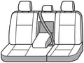 Picture of Precision Fit Seat Covers 2nd Row - With 60/40-split bench seat with 3 adjustable headrests with fold-down console with center armrest