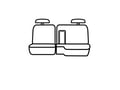 Picture of Carhartt Super Dux Precision Fit Front Row Seat Covers - With 60/40-split bench seat with adjustable headrests with manual controls with center armrest without seat airbags
