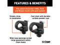 Picture of Curt OEM Puck System Gooseneck Safety Chain Anchors, 30K