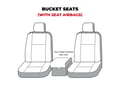 Picture of SeatSaver Custom Seat Cover - Polycotton - WaterProof - Taupe - w/Bucket Seat - w/Adjustable Headrest - Seat Airbag - Crew Cab - Extended Cab - Regular Cab