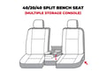 Picture of SeatSaver Custom Seat Cover - Polycotton - Misty Gray - w/40/20/40 Bench Seat - w/3 Adjustable Headrest - w/Fold Down Console - w/Or w/o Seat Airbag - Crew Cab - Extended Crew Cab