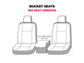 Picture of SeatSaver Custom Seat Cover - Polycotton - Misty Gray - w/Bucket Seat - w/Adjustable Headrest - Crew Cab - Regular Cab - Extended Crew Cab