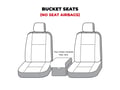 Picture of SeatSaver Custom Seat Cover - Polycotton - Taupe - w/Bucket Seat - w/Adjustable Headrest - Crew Cab - Regular Cab - Extended Crew Cab