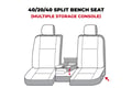 Picture of SeatSaver Custom Seat Cover - Polycotton - Taupe - w/40/20/40 Bench Seat - w/3 Adjustable Headrest - w/Fold Down Console - w/Or w/o Seat Airbag - Crew Cab - Extended Crew Cab