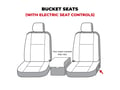Picture of SeatSaver Custom Seat Cover - Polycotton - Taupe - w/Bucket Seat - w/Adjustable Headrest - Power Seat - w/Seat Airbag